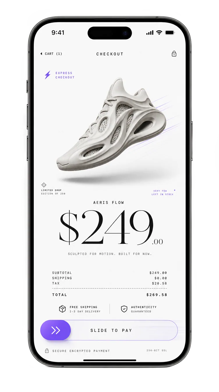 E-commerce checkout app built by The Plugged